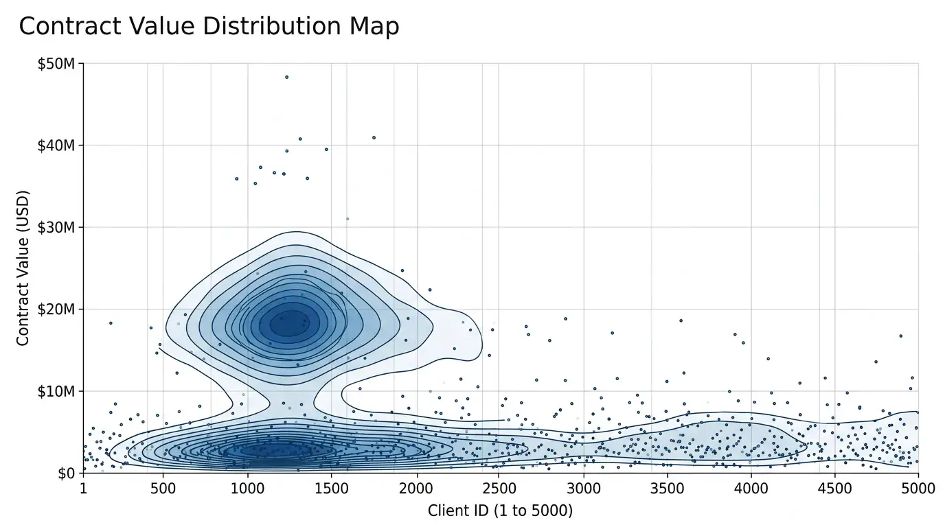 Blue Line Indie theme on a Density Contour Map