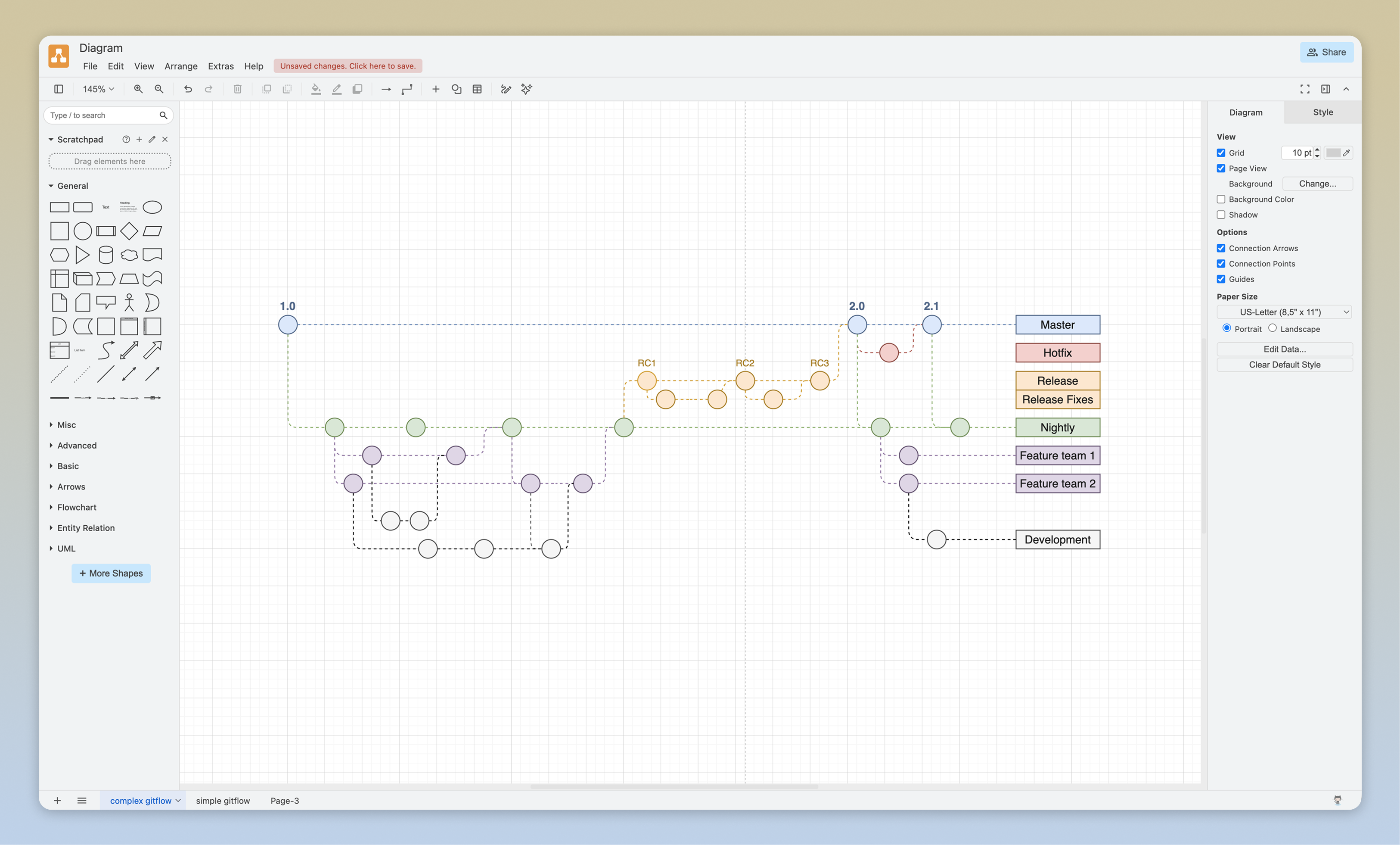 draw.io editor and example diagrams