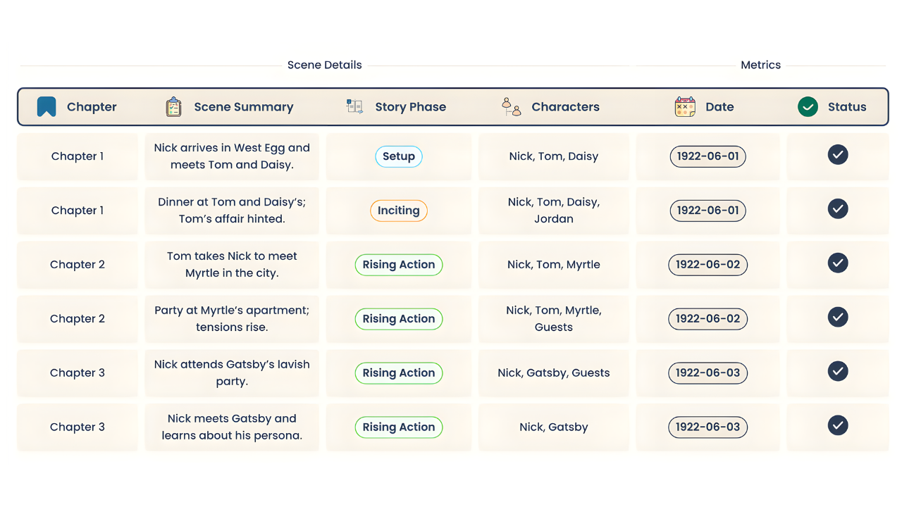 Scene Analysis Table: <br />Simple, Fast, and Accurate.