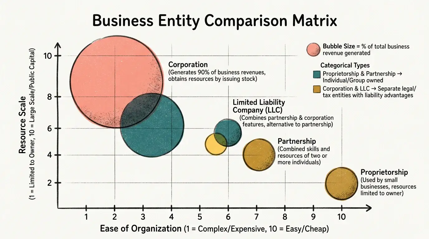 Textured Risograph Study theme on a Bubble Matrix Chart