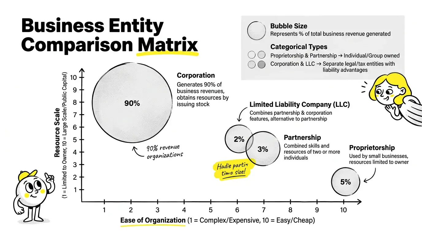 Hand-Drawn Editorial theme on a Bubble Matrix Chart