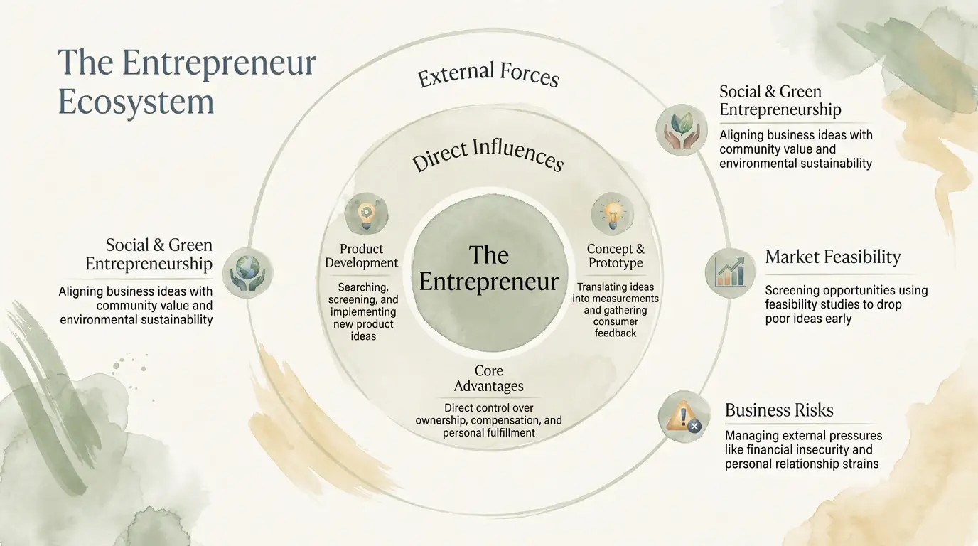 Watercolor Artistry theme on a Concentric Ecosystem Map