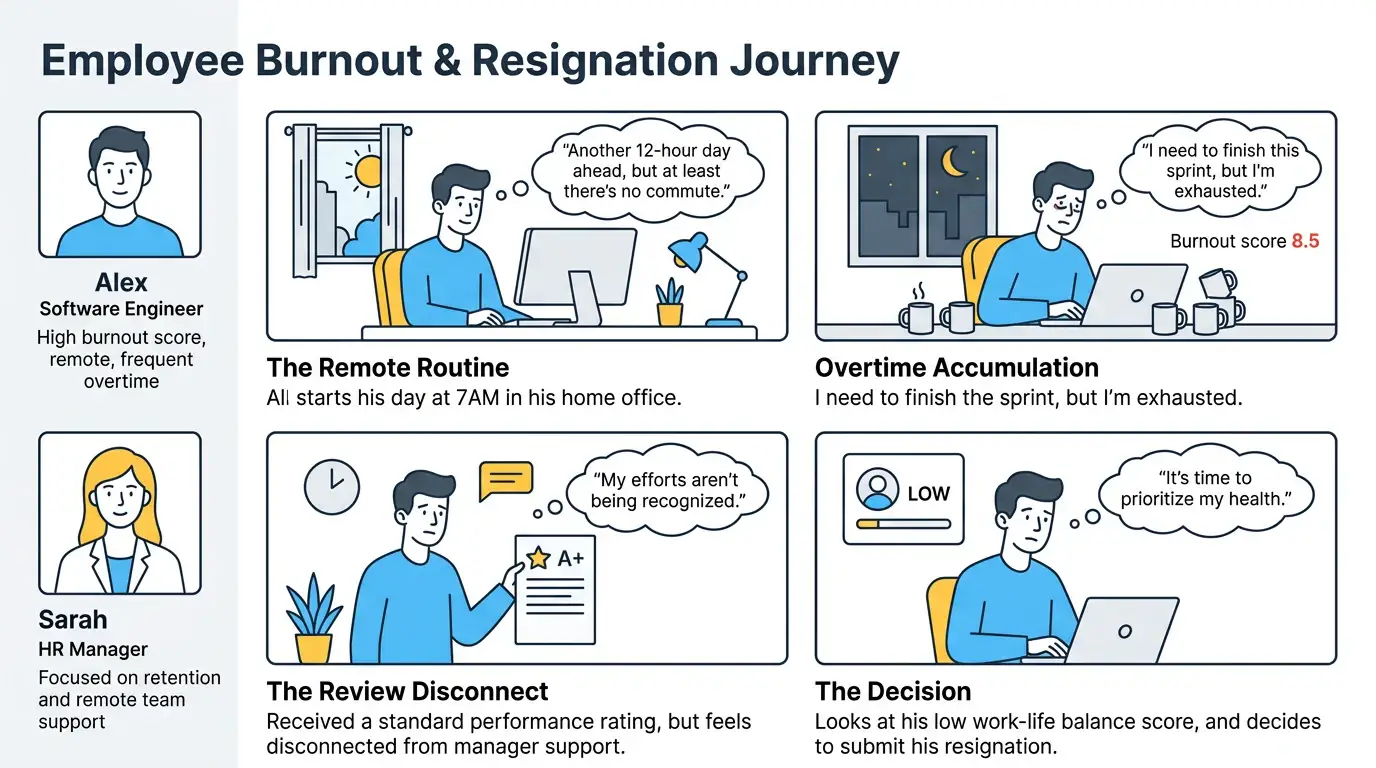 Clean Line Illustration theme on a Sequential Storyboard Grid