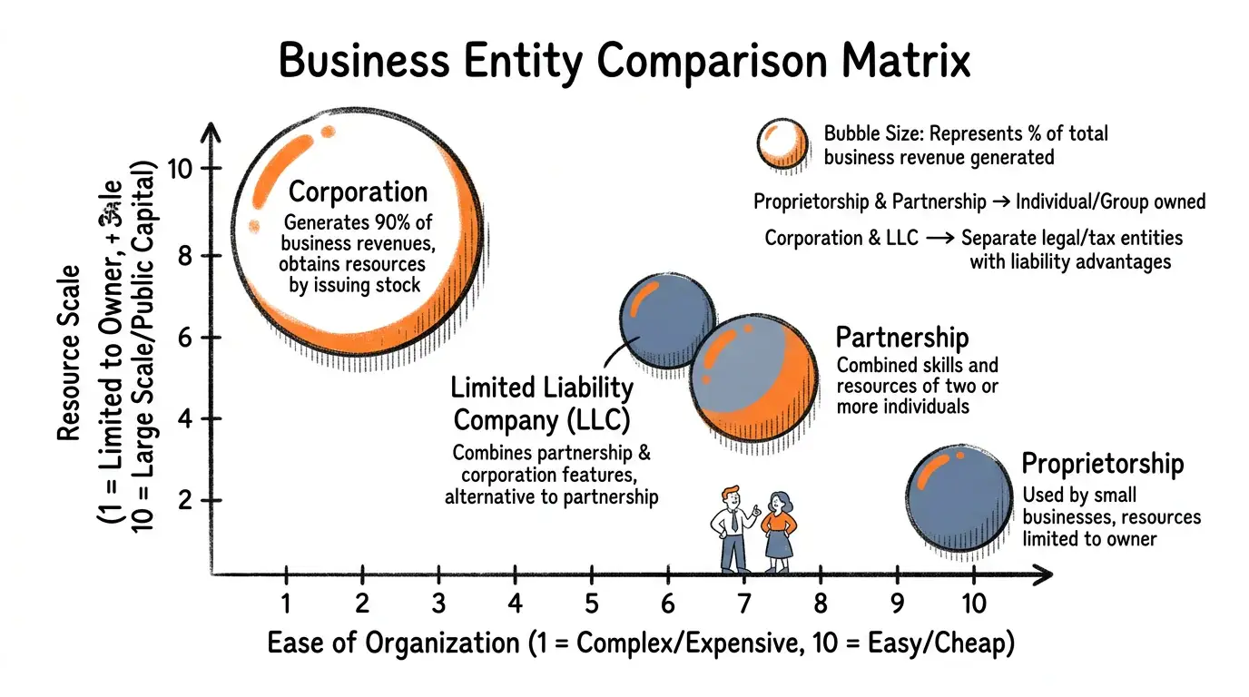 Hand-Drawn Editorial theme on a Bubble Matrix Chart