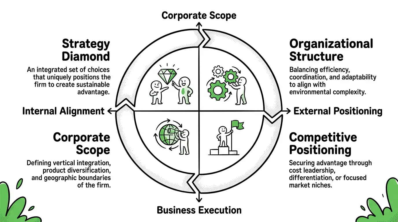 Hand-Drawn Eco Sketch theme on a Circular Quadrant Matrix
