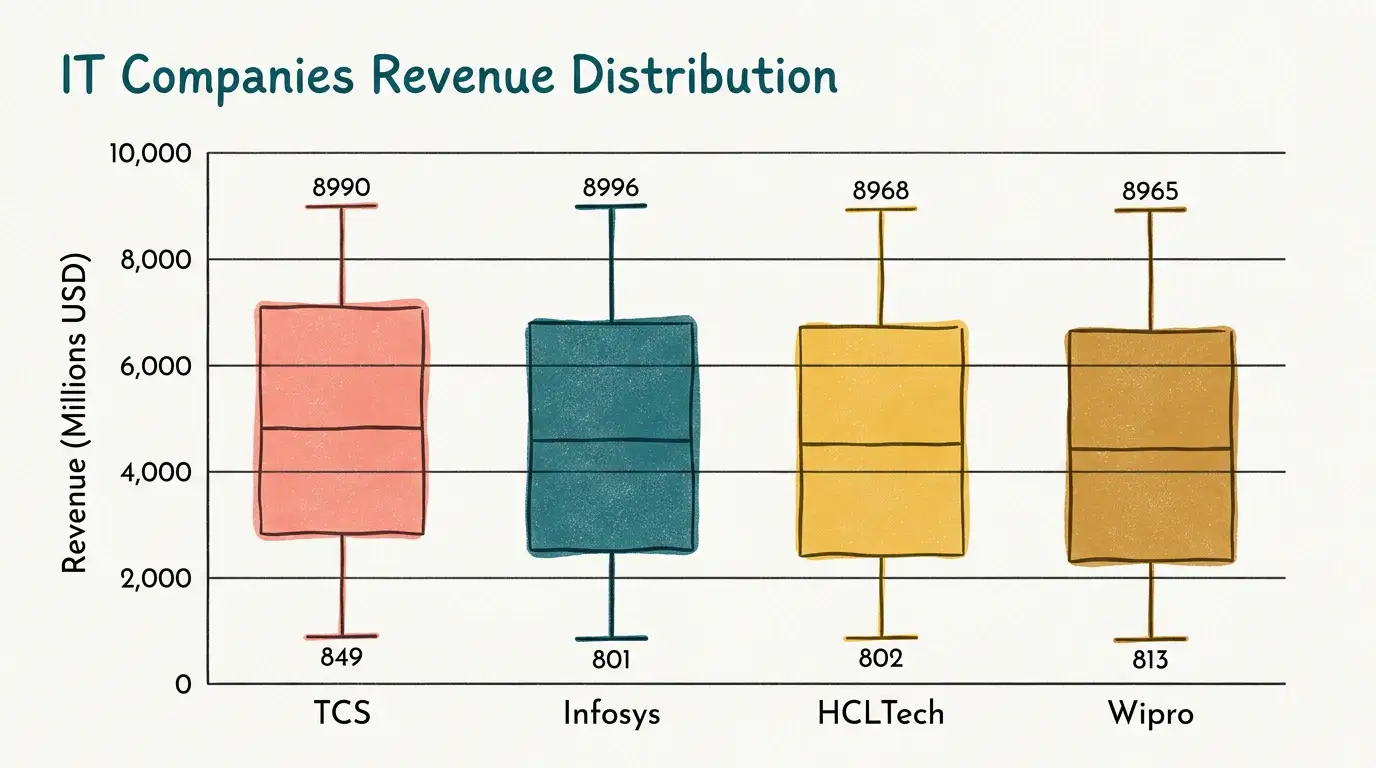 Textured Risograph Study theme on a Box Plot Chart