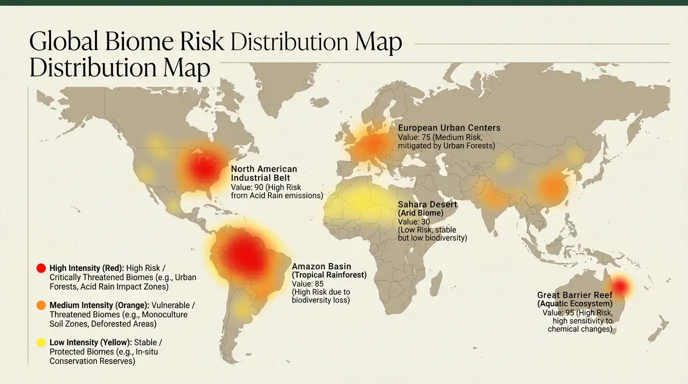 Forest Editorial theme on a Geospatial Heat Map