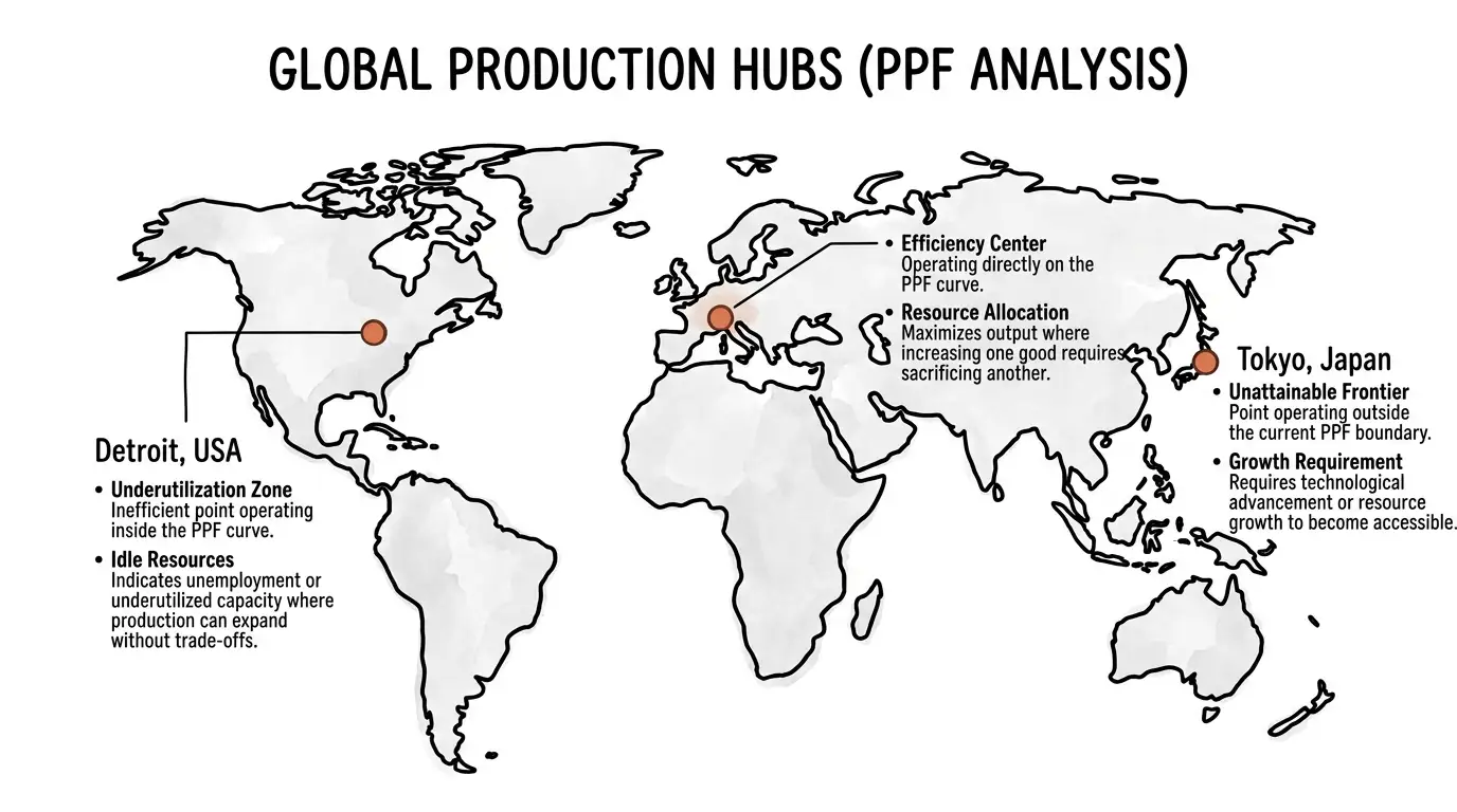 Hand-Drawn Cafe Mood theme on a Geographic Point Map