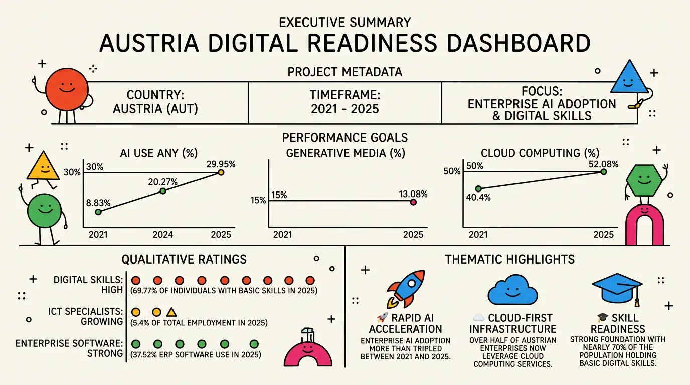 Playful Geometric Doodle theme on a Executive Summary Dashboard