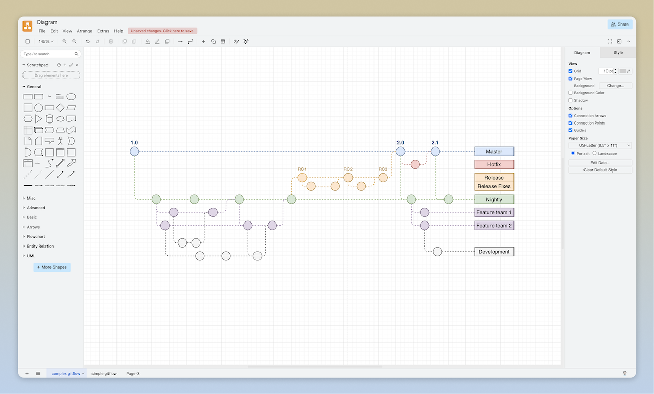 draw.io editor and example diagrams