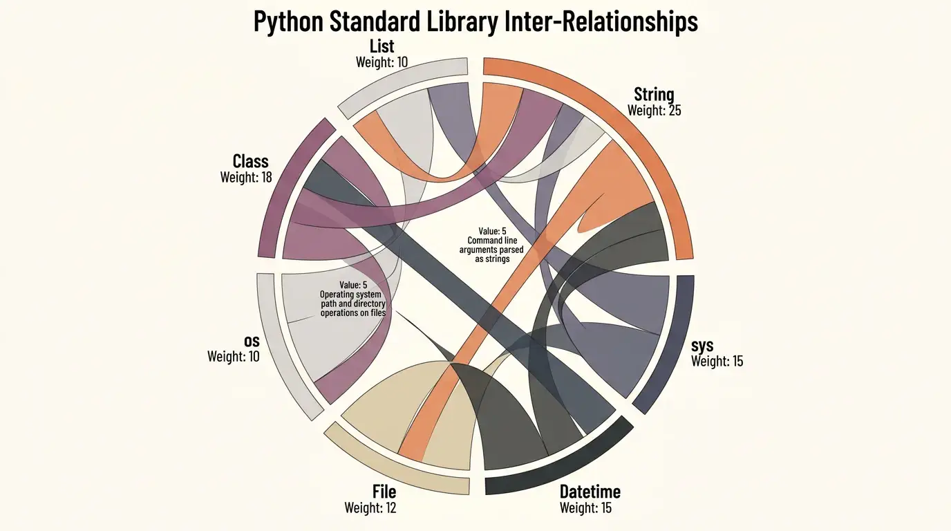 Muted Corporate Modern theme on a Circular Chord Network