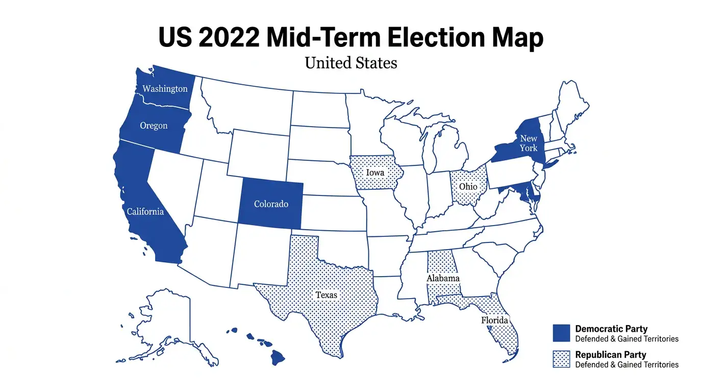 Blue Line Indie theme on a Choropleth Territory Map
