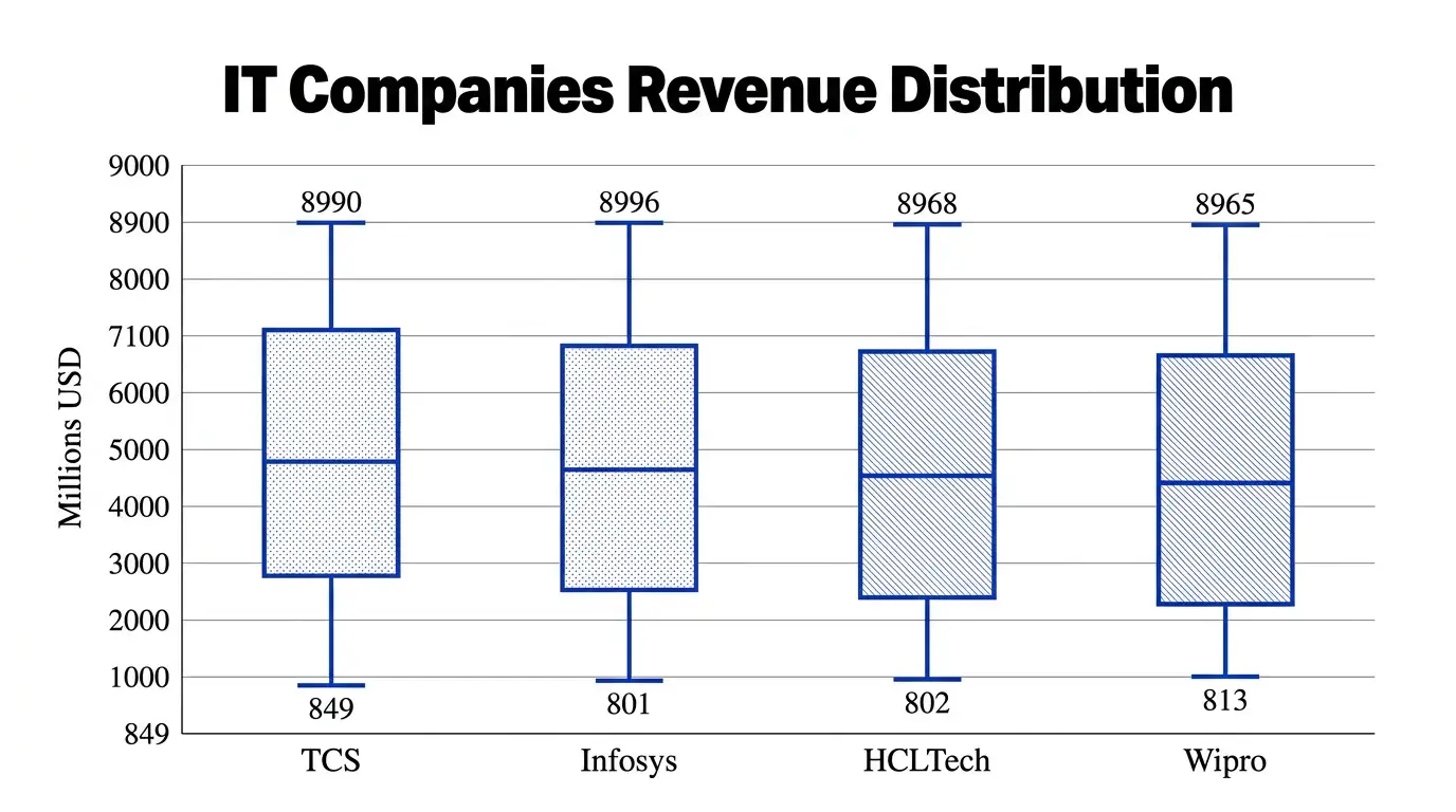 Blue Line Indie theme on a Box Plot Chart