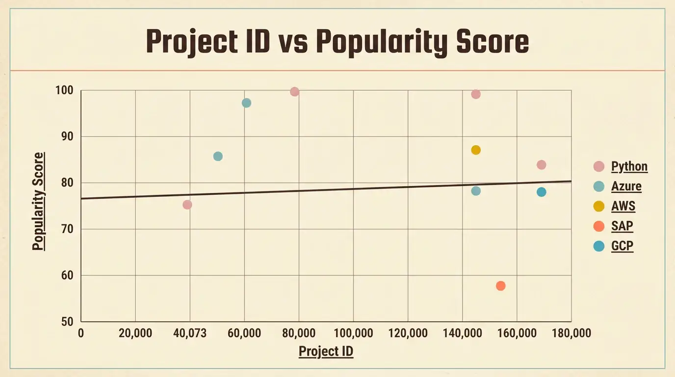 Wesmetry theme on a Regression Scatter Plot