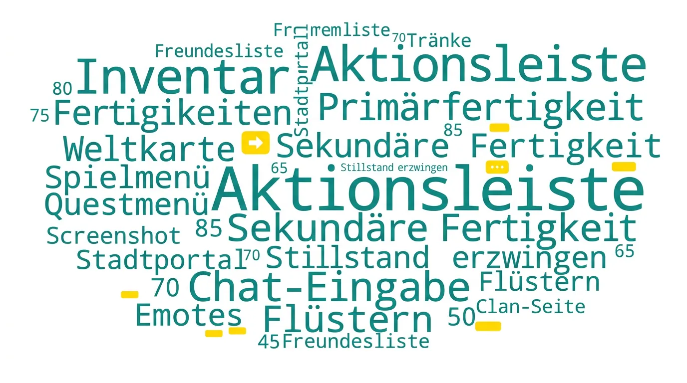 Isometric Line Tech theme on a word cloud